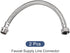 Faucet Supply Line Connector (400mm/16") 2Pcs, 304 Stainless Steel G1/2 Female to G1/2 Male Water Supply Hose Connector - for Kitchen Bathroom...