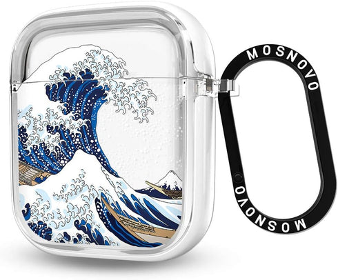 MOSNOVO Case for Airpods 1 & Airpods 2, Protective Clear Case with Shockproof Dual Layer Hard Luxe Metal Ring Designed for AirPods 1&2 Generation ...