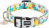 Cotton Dog Collar for Small Medium Large Dogs,Girl Dog Collar with Quick-Release Buckle,Flowers Soft Adjustable Pet Collar (Large, Yellow Daisy)...