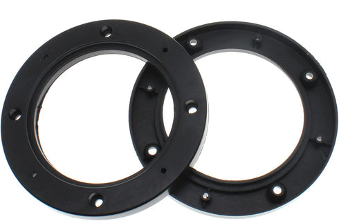 FDXGYH 2 Pcs 6.5-Inch Auto Car Universal Fit ABS Speaker Spacers Car Stereo Speaker Spacer Adaptor Ring Mounting Bracket (Black)...