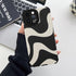 Case for iPhone 15 Pro Max 6.7" 2023 Wave Pattern Case, Soft TPU Bumper Silicone Glue Phone Case Cute Zebra Pattern Cover Designed for Female Girl...