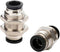2Pcs Pneumatic Bulkhead Union 1/2" x 1/2" Tube OD Push to Connect Tube Fitting, PMM-1/2 Pneumatic Quick Connect Air Fitting...