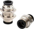 2Pcs Pneumatic Bulkhead Union 1/2" x 1/2" Tube OD Push to Connect Tube Fitting, PMM-1/2 Pneumatic Quick Connect Air Fitting...