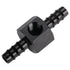 5/16 Hose Barb Inline Fuel Pressure Gauge T Fitting Adapter Union with 1/8 NPT Sensor Gage Port Aluminum Black...