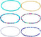 LUTER 6Pcs Beaded Anklets Elastic Bohomenian Bracelet Anklets Colorful Handmade Bead Jewelry for Girls, Women...