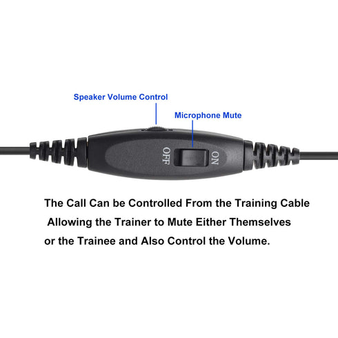 VoiceJoy Call Center Headset Quick Disconnect Cable Y Splitter Adapter Trainer Cable for Training Center Compatible with Plantronics QD headsets S...