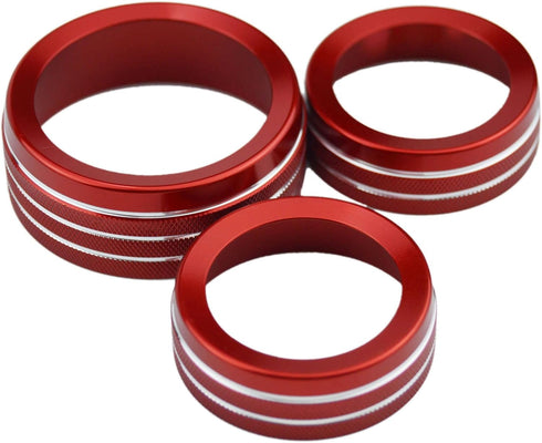 Climate Control Switch Knob Circle Trim Cover Decal for Challenger Accessories 2015-2023 & Dodge Charger 2015-2023 & Chrysler 300/300s 2015-2023 A...