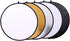5 in 1 Photo Video Reflectors 12 inch (30cm) Collapsible Multi-Disc Light Round Photography Reflector with Bag -Translucent, Silver, Gold, White a...