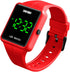 Unisex Square LED Digital Watch Fashion Water Resistant Silicone Sports Wrist Watches (Red A)...