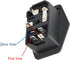 PNGKNYOCN 10A 250V Rocker Switch Power Socket Inlet Module Plug 10A Fuse with Indicator Light 2 Pin IEC320 C8 for Household Appliances or DIY Devi...
