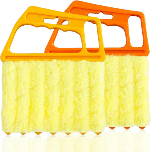 AOCEAN 2 Pcs Blind Cleaner Duster Tool 7-Finger Dusting Cleaner Tool for Window & Air Conditioner Handheld Mini Duster Brush for Wood Blinds Dust ...
