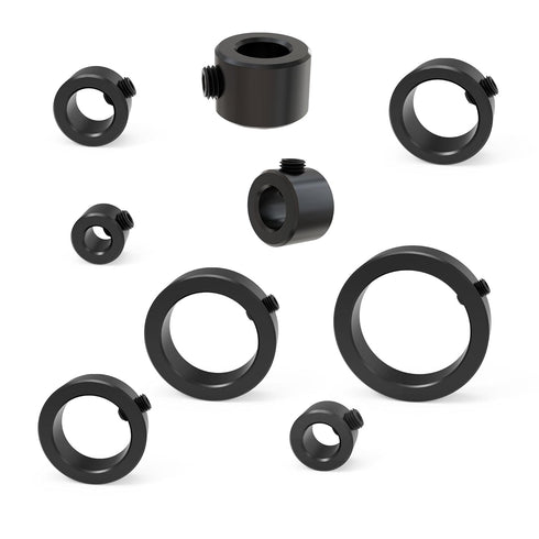 3PCS Drill Stop Bit Collar Set(16mm) Carbon Steel Drill Bit Hole Adjustable Depth Split Positioner Ring, Tighten by Stops Set-Screw...