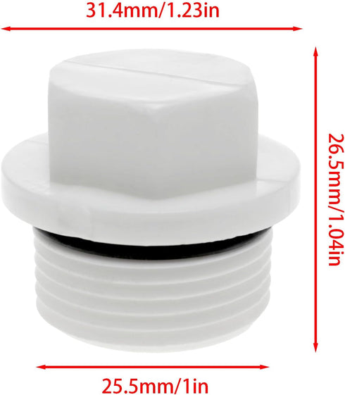 -PPR Hose Cap Garden Hose Plug Sprinkler Cap Pipe Accessories 3/4 Inch Plastic White Hose Cap -4PCS...