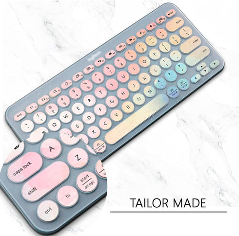 Ultra Thin Silicone Keyboard Cover for Logitech K380 Multi-Device Bluetooth Keyboard Protective Skin-Pink Ink...