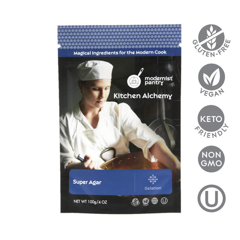 Pure Super Agar Powder - High Gel Strength Gracilaria Algae ? Non-GMO Vegan OU Kosher Certified - 100g/4oz...