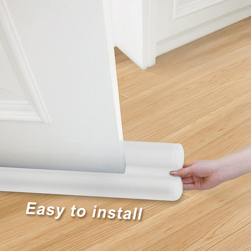 MAXTID Under Door Draft Blocker 36" Door Sealers for Bottom of Door Seal Strip Block Air Double Door Draft Stopper White Door Sweep Noise Cancelli...