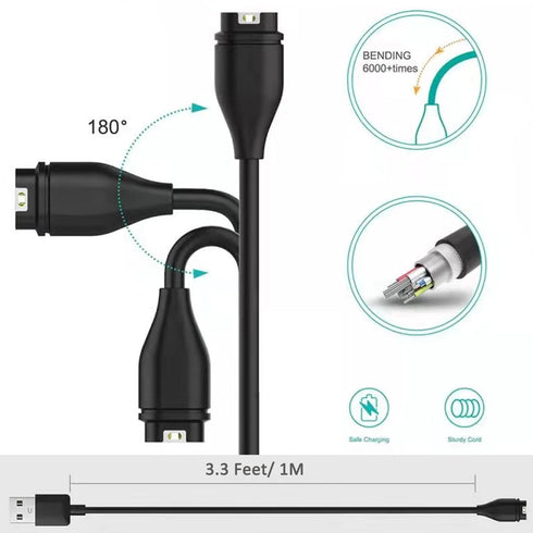 Garmin Fenix 5/5S/5X/Plus/6/6S/6X/Pro Charger, Ankky Replacement USB Data Sync Charging Cable Wire 3.3ft for Garmin Fenix 5/5S/5X/Forerunner 935/Q...