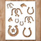 Horse Shoe Stencil - Western Cowboys Cowboy Horse Template Stencils Reusable for Painting on Wood, Glass, Wall, Rock, Walls, Glassware, Canvas - H...