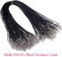 Selizo 100Pcs Necklace Cord for Jewelry Making, Black Waxed String Bracelet Making Supplies...