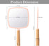 YEAKE Hand Held Mirror with Handle for Makeup,Small Cute Wood Hand Mirror for Shaving with Hole Hanging Single-Sided Portable Travel Vanity Mirror...