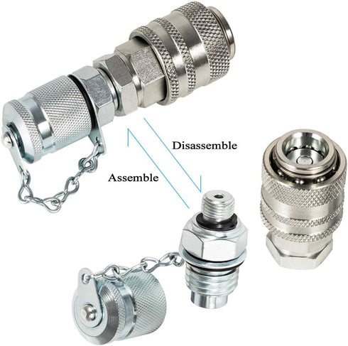 Hydraulic Pressure Test Coupling Kit Fits for Parker PD Series Coupler, Caterpillar Case John Deere Excavator Construction Machinery...