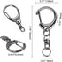 Keychain Ring Clip, 50Pcs Swivel D Ring Clasp Key Chain Lobster Snap Chain Hooks Jump Rings Kit DIY Crafts Gifts Jewelry Making Accessories - Meta...