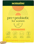 Semaine Super Powered Prebiotic + Probiotic for Women, Effective 3-in-1 Multi-Action Formula to Nourish Gut Health, Soothe IBS, Support Bloat Reli...