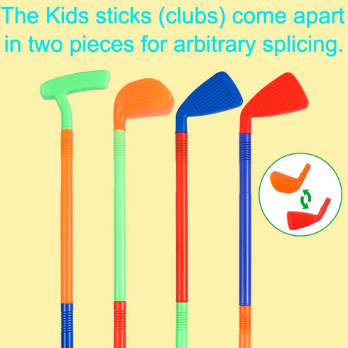 Toddler Golf Set- Chipping Net with 8 Balls, 4 Plastic 23.3" Kids Golf Clubs 3-5 Indoor Ourdoor Sports Toys Birthday for Toddlers Girls Boys 3 4 5...