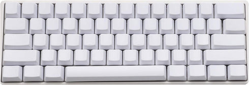 YMDK Blank Thick PBT OEM Profile 61 ANSI Keycaps for MX Switches Mechanical Keyboard (White)(Only Keycap)...
