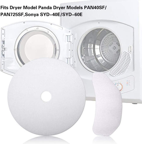 25 Pieces Compatible Cloth Dryer Exhaust Filter Set Replacement for Panda/Magic Chef/Sonya/Avant