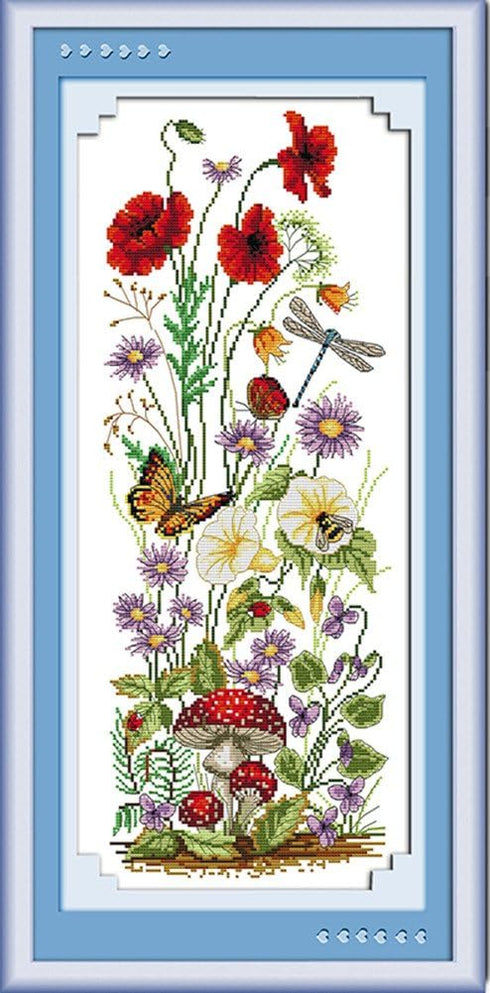 CaptainCrafts Cross Stitch Kits, New Stamped Kit Printed 11CT Fabric Cross Stitching DIY Art DMC Needlecrafts Embroidery Kit for Adults Beginner (...