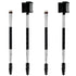 4-Piece Eyebrow Tool Set, 2 pieces Eyelash Separator Brow Comb & Lash Spoolie, 2 pieces angled eye brow brush & spoolie brush, Protectional Eye Ma...