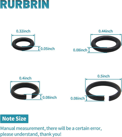 10 Sets of 1/2 inch & 3/8 inch Impact Wrench Retainer Rings with O-ring, Compatible With Electric Wrench/Pneumatic Wrench...