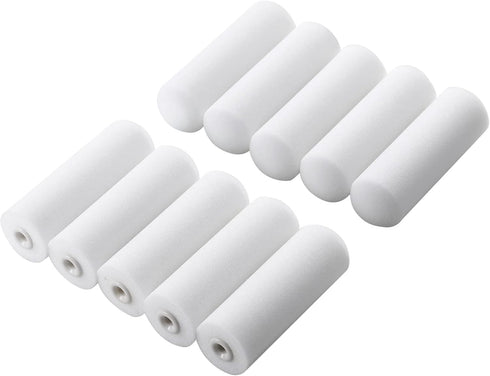 Foam Paint Roller,4" Sponge Mini Refill,High Density Foam Paint Roller Covers for Use on Finest Finishes Flat Surfaces,10-Pack...