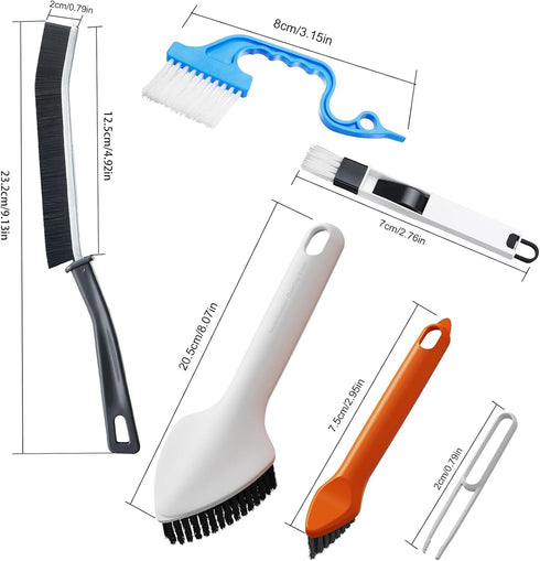 Crevice Cleaning Brush, Hard Bristle Crevice Cleaning Brush, 3 in 1 Cleaning Brushes for Household Use Multifunctional Gap Cleaning Brush for Bath...