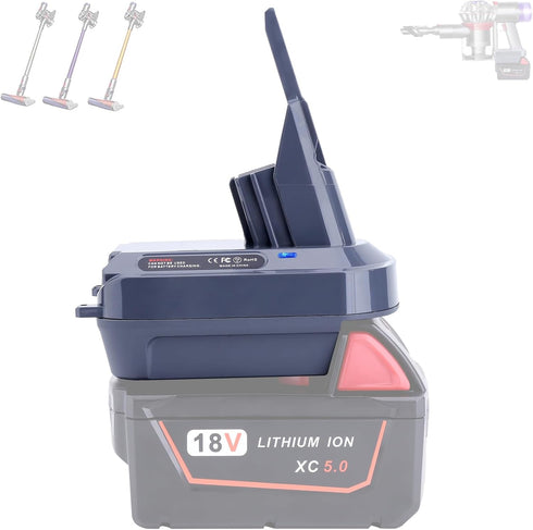 for Dyson V8 Battery Adapter for Milwaukee M18 18V Battery Convert to for Dyson V8 SV10 Animal Motorhead Handheld Vacuum Cleaner Converter (only A...