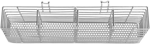 SANNO Utensil Silverware Holder Organizer Hanging Cutlery Organizer Spoon Drying Rack Basket Holder, 4 Divided Compartments Silverware Organizer, ...