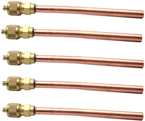 Air Conditioner Filling Access Valve Spare Part Monodirectional 6mm Tube OD - Pack of 5...