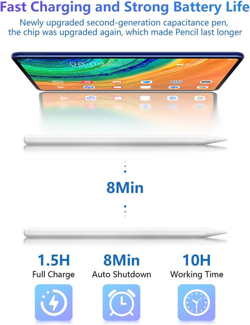 Stylus Pen for iPad with Magnetic Wireless Charging, Same as Apple Pencil, iPad Pencil 2nd Generation Compatible with iPad Pro 11 in 1/2/3/4, iPad...