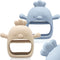 2 Packs Baby Teething Toy for 0-6 6-12 Months, Food Grade Silicone Teething Mitten, Anti Dropping Wrist Hand Teethers Baby Chew Toys for Sucking N...