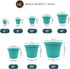 The HC Companies 12 Inch Round Prima Planter - Plastic Plant Pot with Rolled Rim for Indoor Outdoor Plants Flowers Herbs, Dusty Teal...