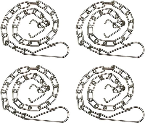 4 Pack Toilet Handle Chain Stainless Steel Toilet Flapper Lift Chain Replacement Kit Adjustable Length Fits Most Toilet Flappers...
