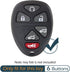2Pcs Silicone 6 Buttons Key Fob Cover Remote Case Keyless Protector Compatible with Chevrolet Chevy Suburban Tahoe Traverse GMC Acadia Yukon Buick...