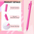 Fulmoon 50 Pcs Ballpoint Pens Bulk Retractable Comfortable Writing Pens Cute Back to School Supplies in Medium Point 1.0 mm for Teacher Student Br...