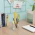 Clear Acrylic Cylinder Pen Holder with Anti-slip Silicone, Round Makeup Brush Storage, Desk Organizer for Office, Home, School Supplies...