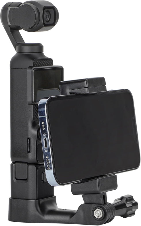 Camera Phone Holder Mount for DJI OSMO Pocket 3 Cell Phone Holder Tripod Adapter Phone Clip Clamp Expansion Accessories with 1/4” Screw for OSMO P...
