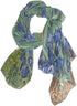 AUUXVA Women Silk Scarf Lightweight Long Soft Chiffon Shawl Wrap Neck Scarves Muffler for Ladies Girls Men (Iris flower)...