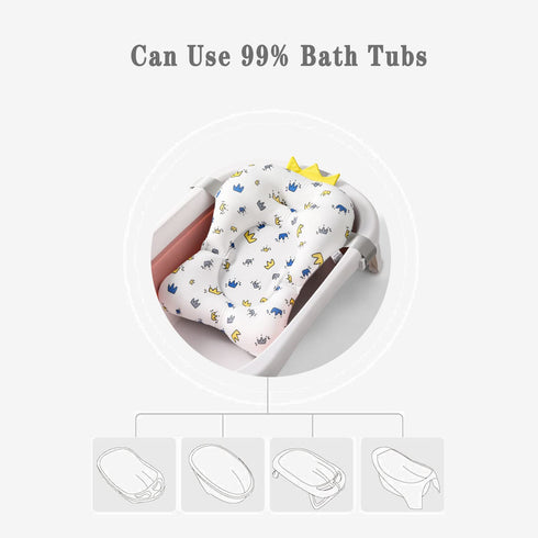 Baby Bath Pad, Breathable Soft Baby Bathtub Mat, Adjustable Nonslip Newborn Toddler Bath Cushion, Comfortable Baby Bath Skin Friendly Bathtub Floa...