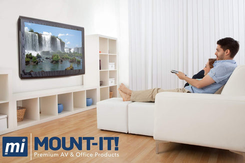 Mount-It! Low Profile Fixed TV Wall Mount for Small Televisions Computer Monitors, Fits 13" to 27", Quick Disconnect, 60 Lbs Capacity, VESA 75x75 ...