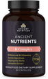 Ancient Nutrition Vitamin B Complex Supplement, 8 Balanced B-Vitamins, Supports Healthy Energy Levels, Adaptogenic Herbs, Enzyme Activated, Paleo ...